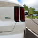 A photo of the eco badge and rear tail lights on a Kia Sorento SUV.